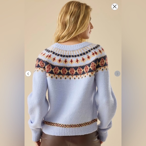 Altar'd State Light Blue Fair Isle Cardigan - Picture 4 of 8